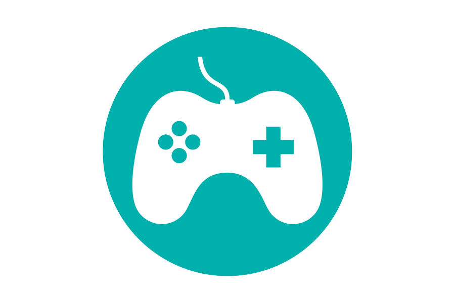 Icon of a video game controller.